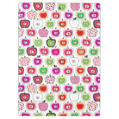 かわいいレトロのりんごパターン クリップボード (裏面)