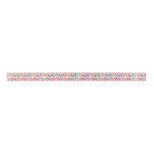 かわいいレトロのりんごパターン サテンリボン (正面)