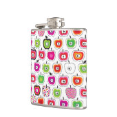 かわいいレトロのりんごパターン フラスク (左)