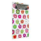 かわいいレトロのりんごパターン ミニクリップボード (アングル)