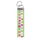 かわいいレトロのりんごパターン リストバンドキーホルダー (鍵トップ)