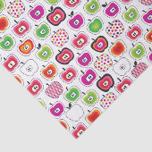 かわいいレトロのりんごパターン 薄葉紙 (詳細)