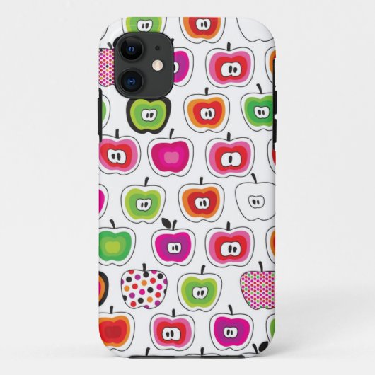 かわいいレトロのりんごパターン Case-Mate iPhoneケース (裏面)