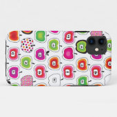 かわいいレトロのりんごパターン Case-Mate iPhoneケース (裏面(横))