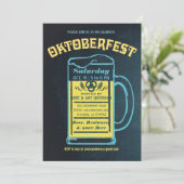 かわいいレトロのオクトーバーフェストの招待状|の黒板 招待状 (スタンド正面)