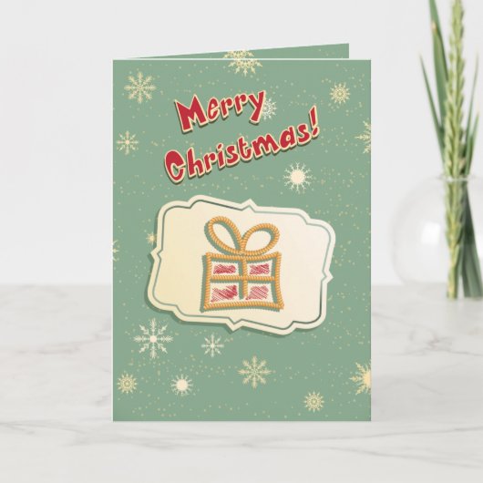 かわいいレトロのクリスマスカード シーズンカード (正面)