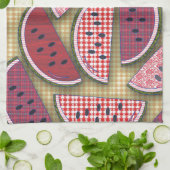 かわいいレトロのスイカ キッチンタオル (折り畳み)