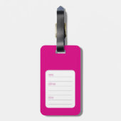 かわいいレトロのフクロウパターン図解入りの、写真付きのな荷物の箱 ラゲッジタグ (裏面縦)