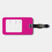 かわいいレトロのフクロウパターン図解入りの、写真付きのな荷物の箱 ラゲッジタグ (裏面横)