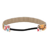 かわいいレトロのライオンはイラストレーションをからかいます アスレチックヘッドバンド (裏面)