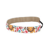 かわいいレトロのライオンはイラストレーションをからかいます アスレチックヘッドバンド (右)