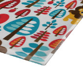 かわいいレトロのライオンはイラストレーションをからかいます カッティングボード (角)