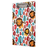 かわいいレトロのライオンはイラストレーションをからかいます クリップボード (左)