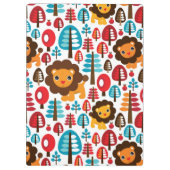 かわいいレトロのライオンはイラストレーションをからかいます クリップボード (裏面)