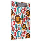 かわいいレトロのライオンはイラストレーションをからかいます クリップボード (右)