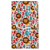 かわいいレトロのライオンはイラストレーションをからかいます スモールペーパーバッグ (裏面)