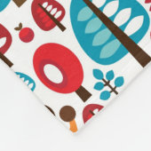 かわいいレトロのライオンはイラストレーションをからかいます フリースブランケット (角)