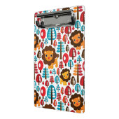 かわいいレトロのライオンはイラストレーションをからかいます ミニクリップボード (アングル2)