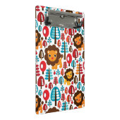 かわいいレトロのライオンはイラストレーションをからかいます ミニクリップボード (アングル)