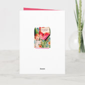 かわいいレトロのヴィンテージのイースター天使の女の子はメッセージを加えます シーズンカード (裏面)