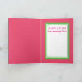 かわいいレトロのヴィンテージのイースター天使の女の子はメッセージを加えます シーズンカード (内部)