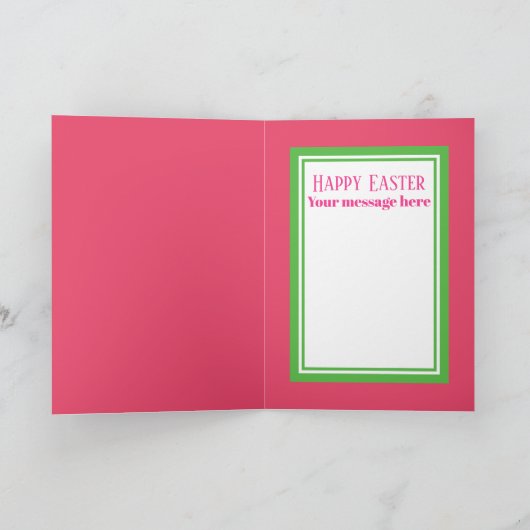 かわいいレトロのヴィンテージのイースター天使の女の子はメッセージを加えます シーズンカード (内部)