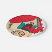 かわいいレトロのヴィンテージのハト時計のパーティー ペーパープレート (アングル)