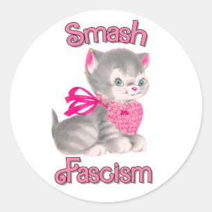 かわいいレトロの子猫 – Smash Fasism ラウンドシール