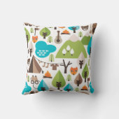 かわいいレトロの孤の野性生物パターン枕箱 クッション (裏面)