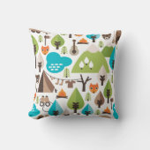 かわいいレトロの孤の野性生物パターン枕箱 クッション (正面)