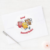 かわいいレトロの本読 – 禁制本 ラウンドシール (封筒)