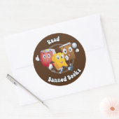 かわいいレトロの本読 – 禁制本 ラウンドシール (封筒)