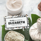 かわいいレトロの花こんにちは私の名前はナース磁気 名札