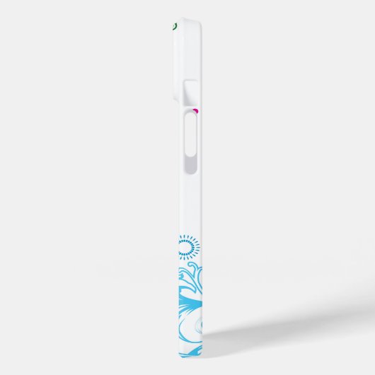 かわいいレトロの花と女の子らし星グランジ、 Case-Mate iPhoneケース (裏面 / 左)