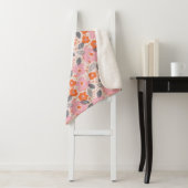 かわいいレトロの花パターン シェルパブランケット (インサイチュ)