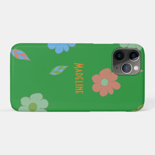 かわいいレトロの花 Case-Mate iPhoneケース (裏面(横))