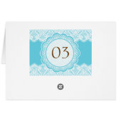 かわいいレトロの鳥と花のテーブル番号 (裏面横)