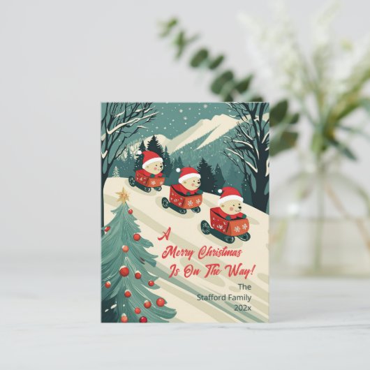 かわいいレトロはクリスマスを支える シーズンポストカード (スタンド正面)