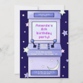 かわいいレトロアーケードゲーム子供の誕生日招待状 招待状 (正面)