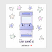 かわいいレトロアーケードゲーム子供の誕生日 シール (シート)