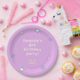 かわいいレトロアーケードゲーム子供の誕生日 ペーパープレート