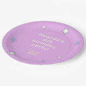 かわいいレトロアーケードゲーム子供の誕生日 ペーパープレート (アングル)