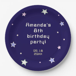 かわいいレトロアーケードゲーム子供の誕生日 ペーパープレート