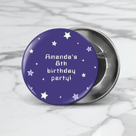 かわいいレトロアーケードゲーム子供の誕生日 缶バッジ