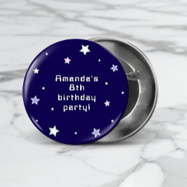 かわいいレトロアーケードゲーム子供の誕生日 缶バッジ