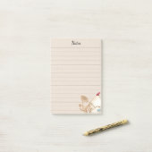 かわいいレトロアートとクラフト ヴィンテージイラスト ポストイット (デスク上)