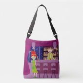 かわいいレトロアートロマンチックなバーナイトライフ漫画 クロスボディバッグ