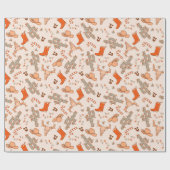 かわいいレトロウェスタン・クリスマス ラッピングペーパー (フラット)