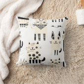 かわいいレトロエイリアン猫パターン装飾用クッション クッション (ブランケット)