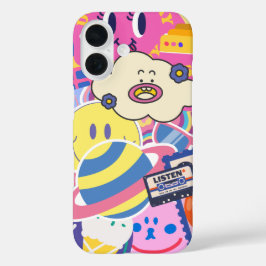 かわいいレトロエステティックパステルヴィンテージY2K/90s iPhone 16ケース